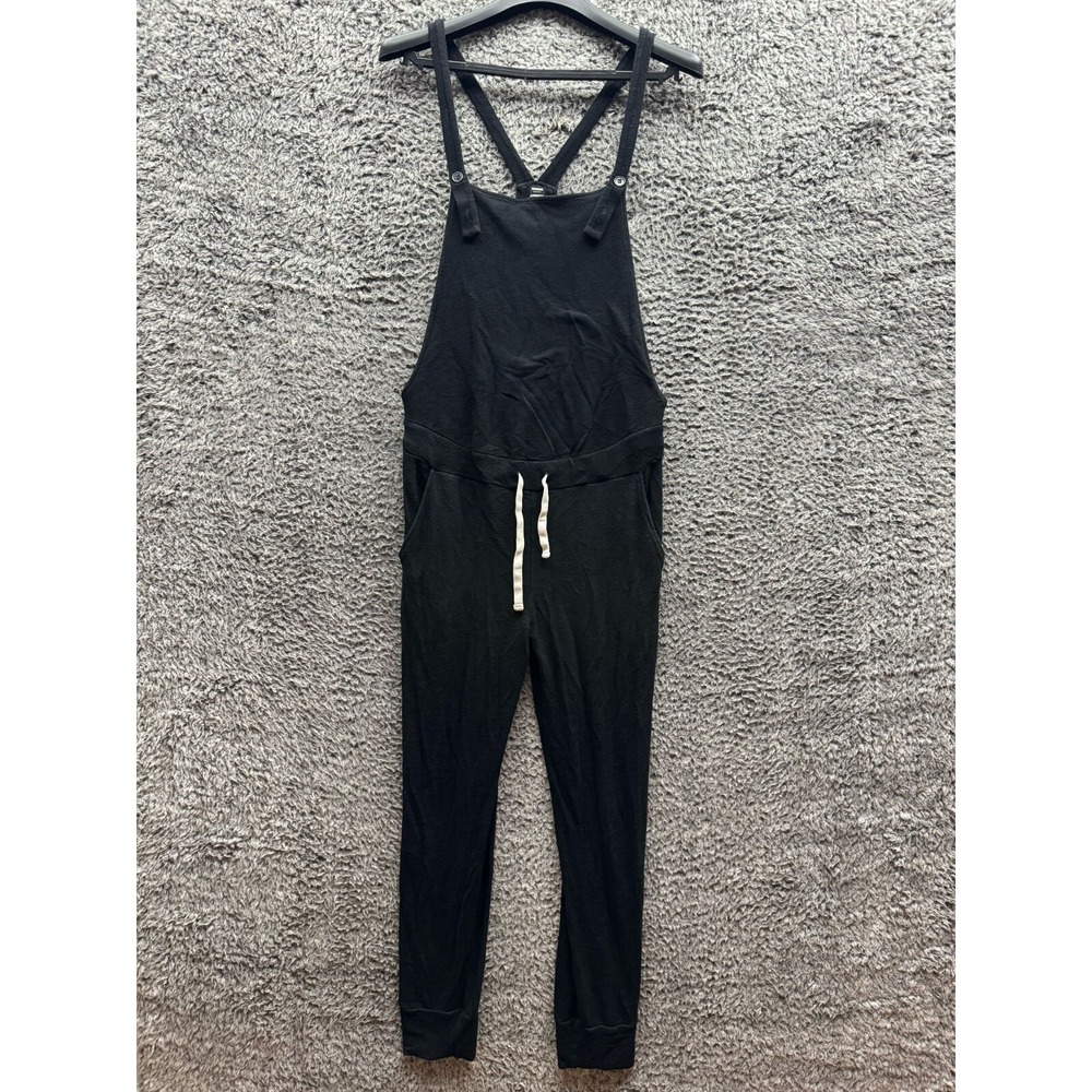 Monrow Mommy Supersoft Tank‎ Jumpsuit Black Womens Size XS